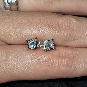 Kay Jewelers 1/2 CTW Princess Cut Earrings